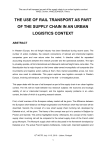 the use of rail transport as part of the supply chain in an