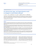 Do intravascular hypo- and hypervolaemia result in changes in