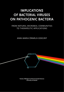 Implications of bacterial viruses on pathogenic bacteria