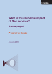 What is the economic impact of Geo services?