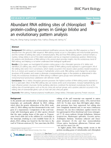 Abundant RNA editing sites of chloroplast protein