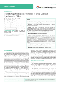 The Histopathological Spectrum of 3592 Corneal Specimen in China