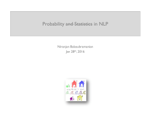 Probability and Statistics in NLP