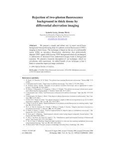 Rejection of two-photon fluorescence background in