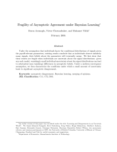 Fragility of Asymptotic Agreement under Bayesian Learning∗