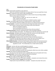 Introduction to Economics Study Guide - Michael Phelps