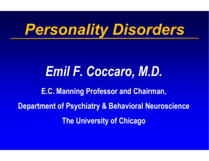 Personality Disorders - Psychclerk