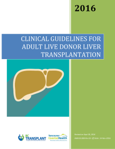 clinical guidelines for live donor liver