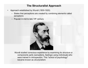 The Structuralist Approach