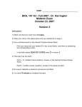 BIOL 107 A3 - Fall 2007 - Dr. Harrington Midterm Exam October 23