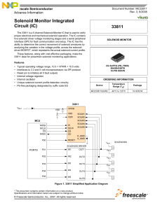 MC33811, Solenoid Monitor Integrated Circuit