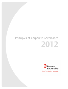 Principles of Corporate Governance – 2012