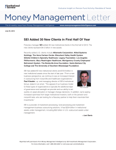 SEI Added 30 New Clients in First Half Of Year