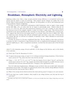 Breakdown, Atmospheric Electricity and Lightning
