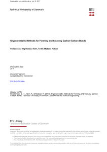 Organometallic Methods for Forming and Cleaving Carbon