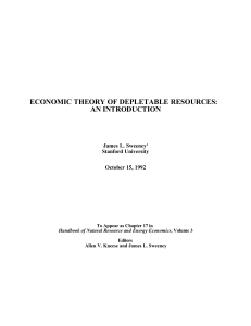 economic theory of depletable resources: an