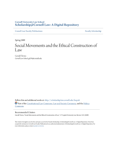 Social Movements and the Ethical Construction of Law