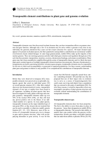 Transposable element contributions to plant gene and