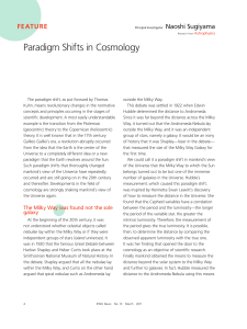Paradigm Shifts in Cosmology