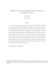 Endogenous Government Spending and Fiscal Stimulus