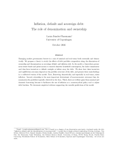 Inflation, default and sovereign debt