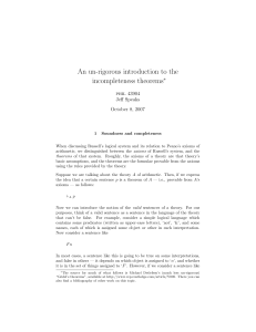 An un-rigorous introduction to the incompleteness theorems