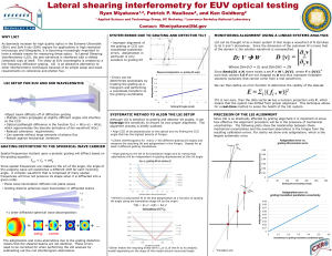 Lateral shearing interferometry for EUV optical testing