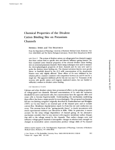 Chemical Properties of the Divalent Cation Binding Site on