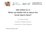 100 million to 1! What can Maths tell us about the Great Sperm Race?