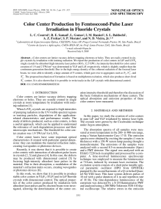 Color center production by femtosecond-pulse laser