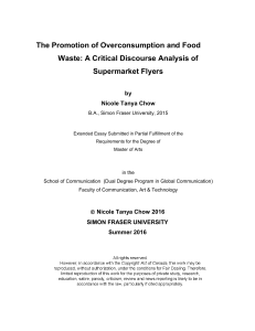 The Promotion of Overconsumption and Food Waste: A Critical