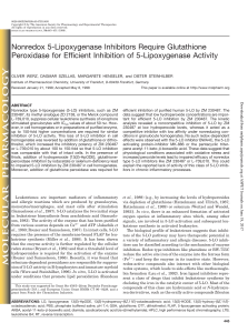 Nonredox 5-Lipoxygenase Inhibitors Require Glutathione