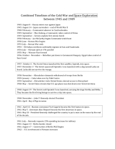 Combined Timelines of the Cold War and Space Exploration