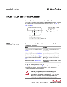 PowerFlex 750-Series Power Jumpers Installation