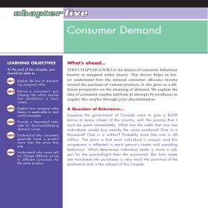 Sample Chapter 5: Consumer Demand