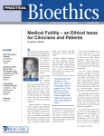 Medical Futility – an Ethical Issue for Clinicians and Patients