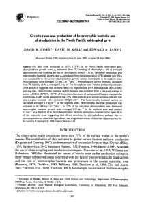 Growth rates and production of heterotrophic bacteria and