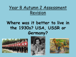 Year 8 Autumn 2 Assessment Revision Where was it better to live in
