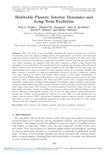 Habitable Planets: Interior Dynamics and Long