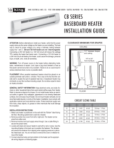cb series baseboard heater installation guide