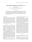 The Quantum Mechanics of Faraday`s Law