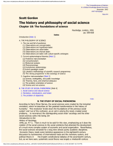 The history and philosophy of social science