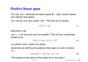 Positive linear span