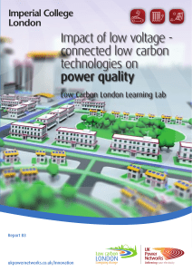 Impact of low voltage - connected low carbon technologies on power