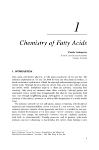 Chemistry of Fatty Acids