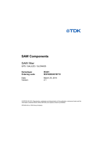 SAW Components, B3401