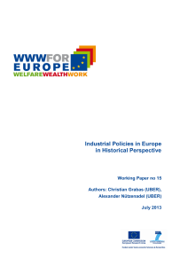 Industrial Policies in Europe in Historical Perspective