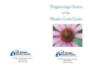 Urogynecology Services at the Bladder Control Center