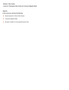 Module 6 : Wave Guides Lecture 43 : Rectangular Wave