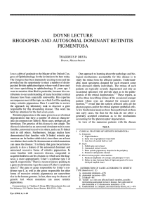 doyne lecture rhodopsin and autosomal dominant retinitis